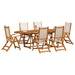 Set mobilier de grădină, 7 piese, lemn masiv acacia/textilenă - WALTI WALTI