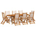 Set mobilier de grădină, 9 piese, lemn masiv acacia/textilenă - WALTI WALTI