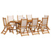 Set mobilier de grădină, 9 piese, lemn masiv acacia/textilenă - WALTI WALTI