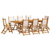 Set mobilier de grădină, 9 piese, lemn masiv acacia/textilenă - WALTI WALTI