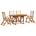 Set mobilier de grădină, 5 piese, lemn masiv acacia/textilenă - WALTI WALTI