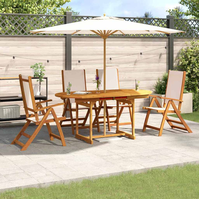 Set mobilier de grădină, 5 piese, lemn masiv acacia/textilenă - WALTI WALTI