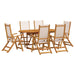 Set mobilier de grădină, 7 piese, lemn masiv acacia/textilenă - WALTI WALTI