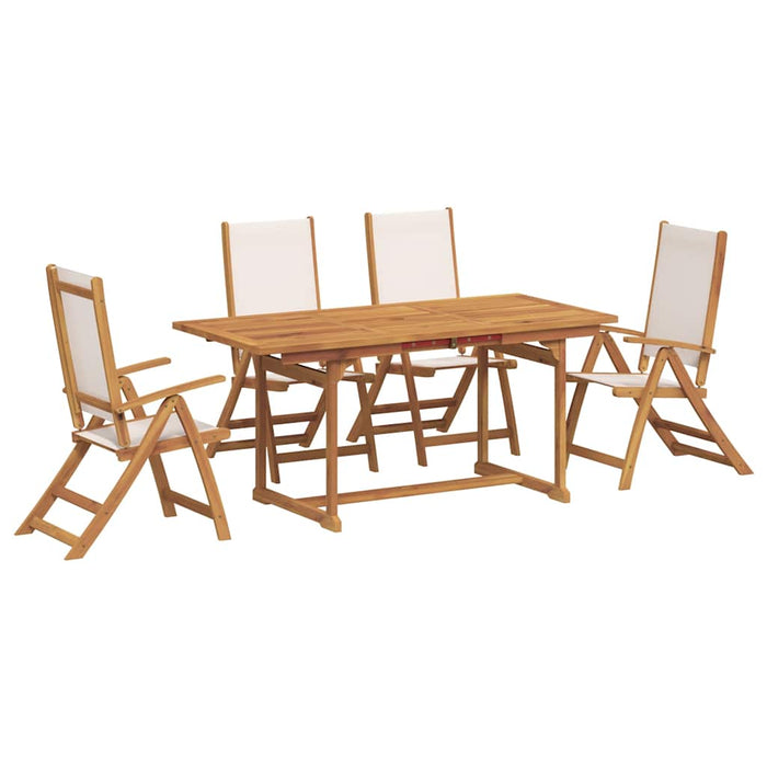 Set mobilier de grădină, 5 piese, lemn masiv acacia/textilenă - WALTI WALTI