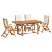 Set mobilier de grădină, 5 piese, lemn masiv acacia/textilenă - WALTI WALTI