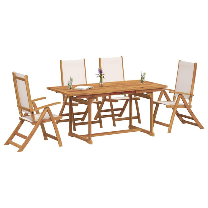 Set mobilier de grădină, 5 piese, lemn masiv acacia/textilenă - WALTI WALTI