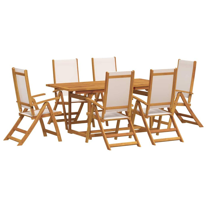 Set mobilier de grădină, 7 piese, lemn masiv acacia/textilenă - WALTI WALTI