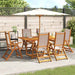 Set mobilier de grădină, 7 piese, lemn masiv acacia/textilenă - WALTI WALTI