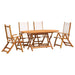 Set mobilier de grădină, 5 piese, lemn masiv acacia/textilenă - WALTI WALTI