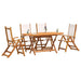Set mobilier de grădină, 5 piese, lemn masiv acacia/textilenă - WALTI WALTI