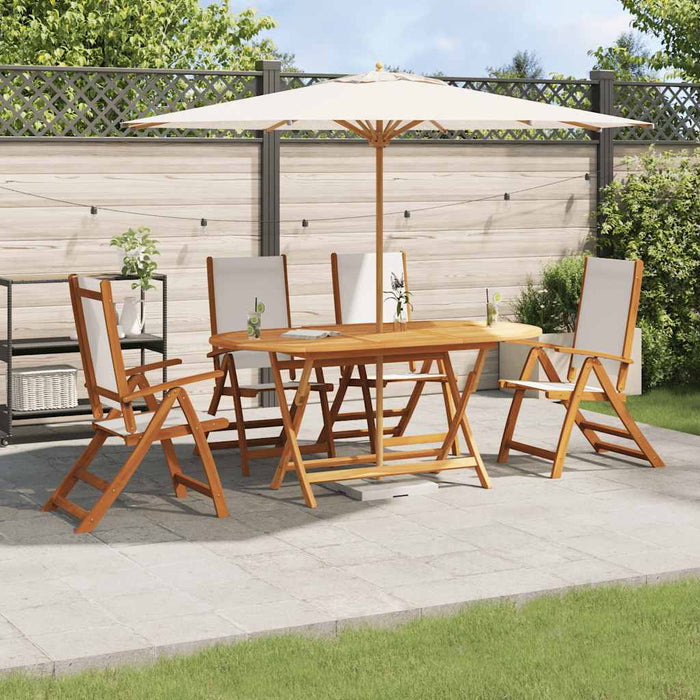 Set mobilier de grădină, 5 piese, lemn masiv acacia/textilenă - WALTI WALTI
