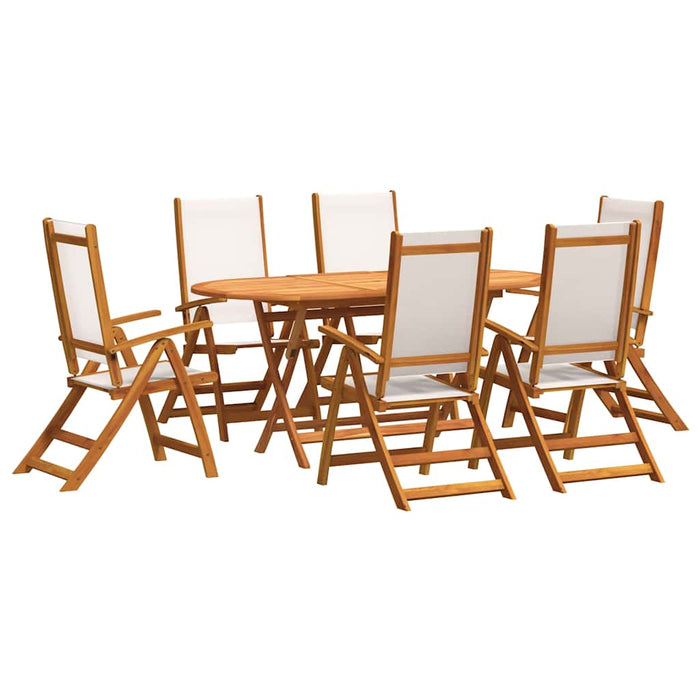 Set mobilier de grădină, 7 piese, lemn masiv acacia/textilenă - WALTI WALTI