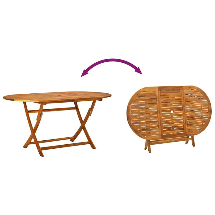 Set mobilier de grădină, 7 piese, lemn masiv acacia/textilenă - WALTI WALTI