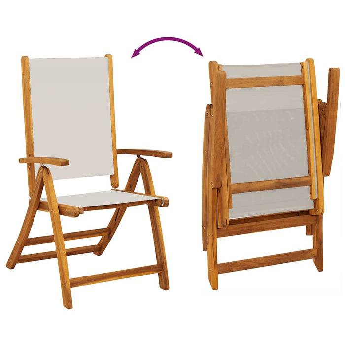 Set mobilier de grădină, 7 piese, lemn masiv acacia/textilenă - WALTI WALTI