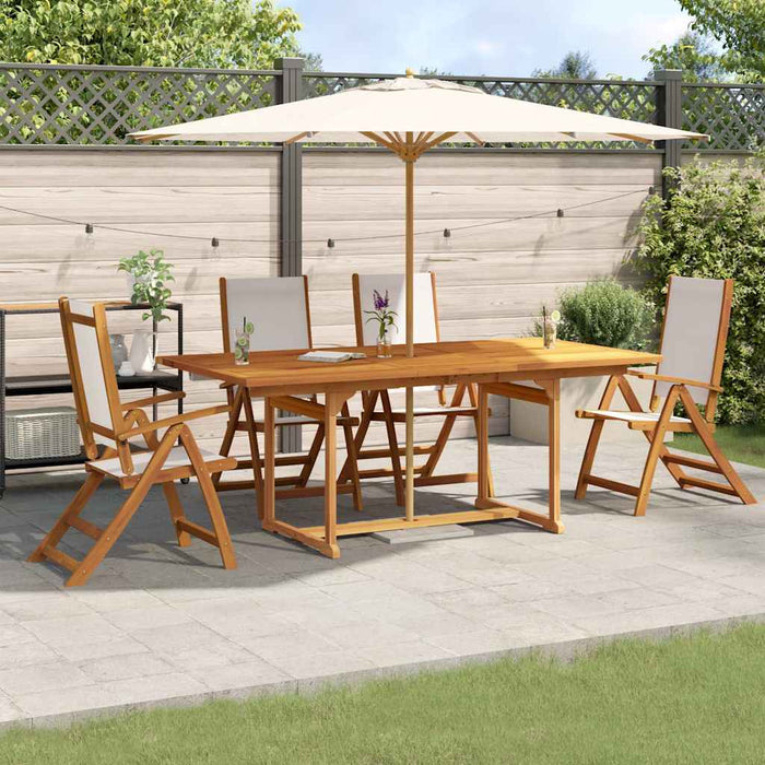 Set mobilier de grădină, 5 piese, lemn masiv acacia/textilenă - WALTI WALTI