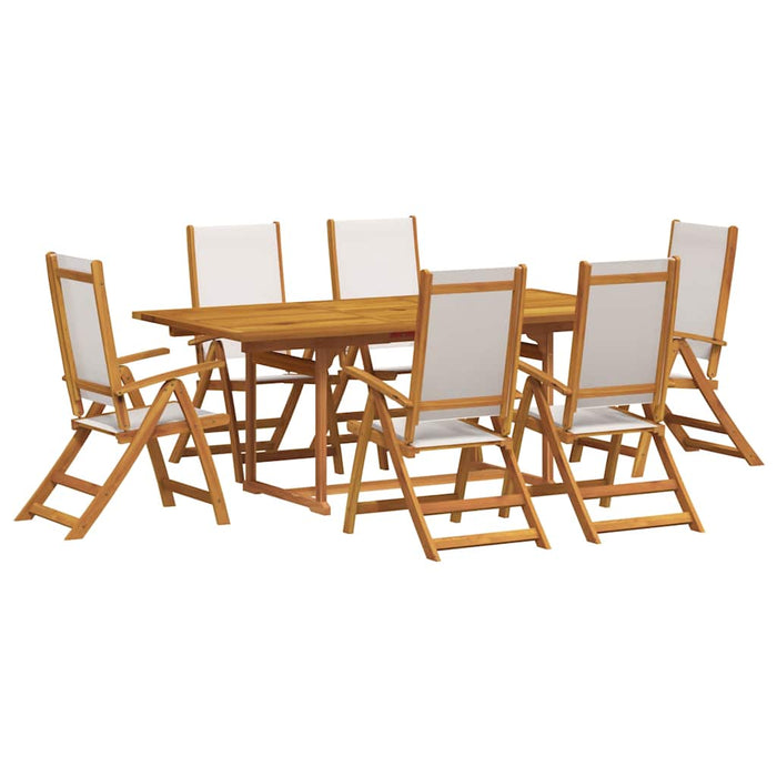 Set mobilier de grădină, 7 piese, lemn masiv acacia/textilenă - WALTI WALTI