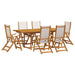 Set mobilier de grădină, 7 piese, lemn masiv acacia/textilenă - WALTI WALTI