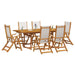 Set mobilier de grădină, 7 piese, lemn masiv acacia/textilenă - WALTI WALTI