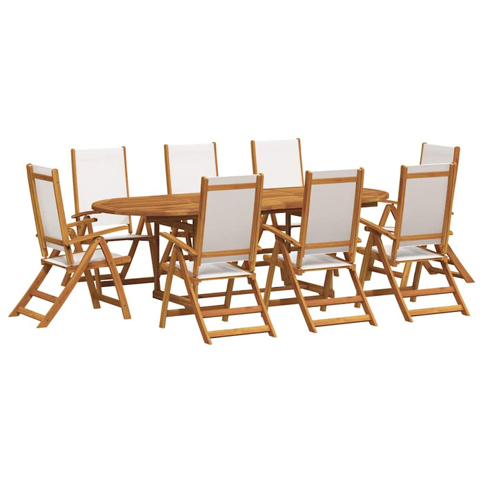 Set mobilier de grădină, 7 piese, lemn masiv acacia/textilenă - WALTI WALTI