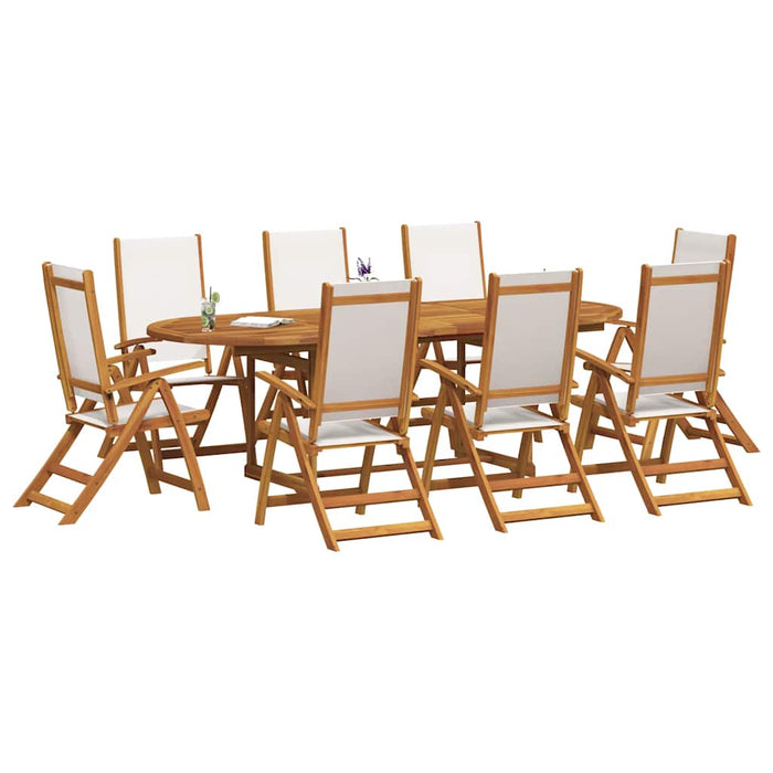 Set mobilier de grădină, 7 piese, lemn masiv acacia/textilenă - WALTI WALTI