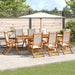 Set mobilier de grădină, 9 piese, lemn masiv acacia/textilenă - WALTI WALTI