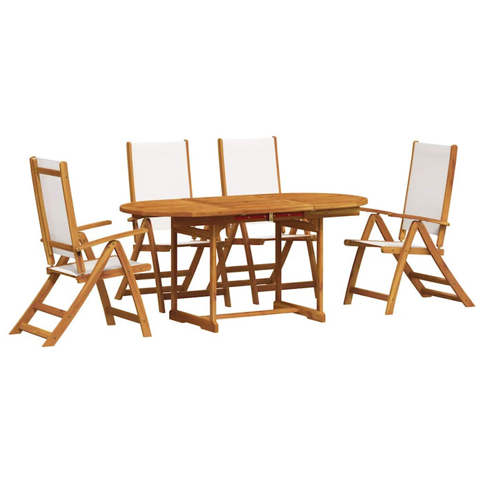 Set mobilier de grădină, 5 piese, lemn masiv acacia/textilenă - WALTI WALTI