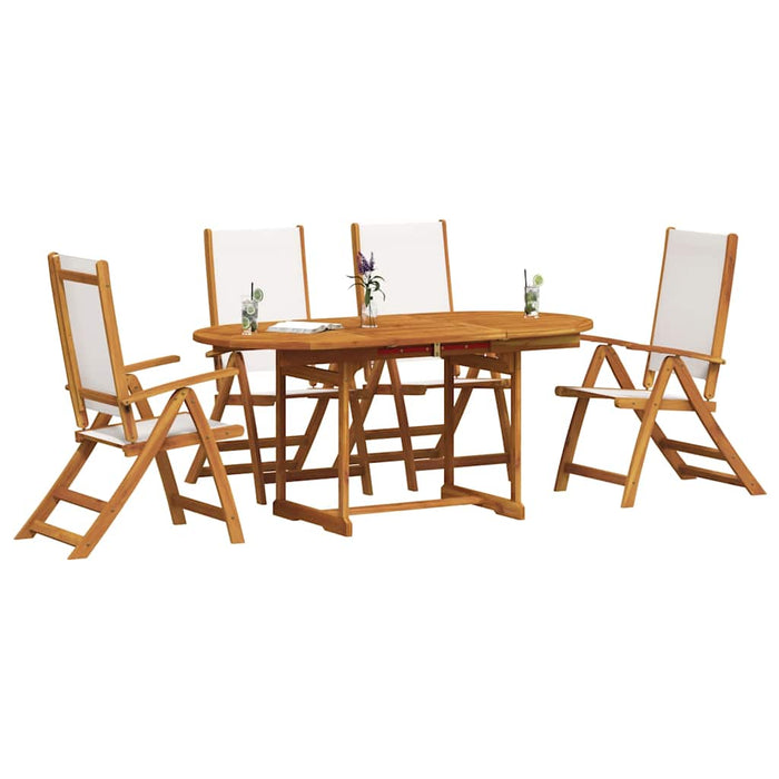 Set mobilier de grădină, 5 piese, lemn masiv acacia/textilenă - WALTI WALTI