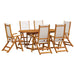 Set mobilier de grădină, 7 piese, lemn masiv acacia/textilenă - WALTI WALTI