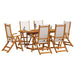 Set mobilier de grădină, 7 piese, lemn masiv acacia/textilenă - WALTI WALTI