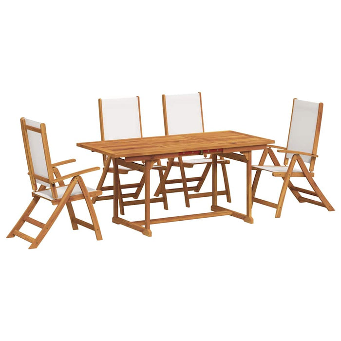 Set mobilier de grădină, 5 piese, lemn masiv acacia/textilenă - WALTI WALTI