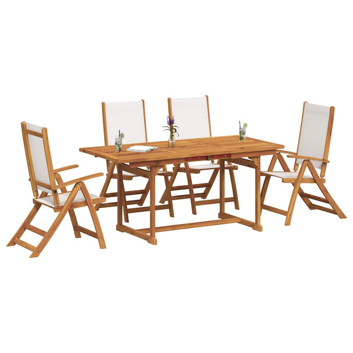 Set mobilier de grădină, 5 piese, lemn masiv acacia/textilenă - WALTI WALTI