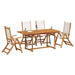 Set mobilier de grădină, 5 piese, lemn masiv acacia/textilenă - WALTI WALTI