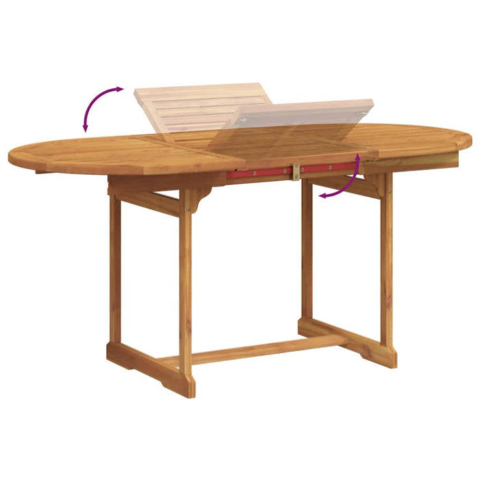 Set mobilier de grădină, 7 piese, lemn masiv acacia/textilenă - WALTI WALTI