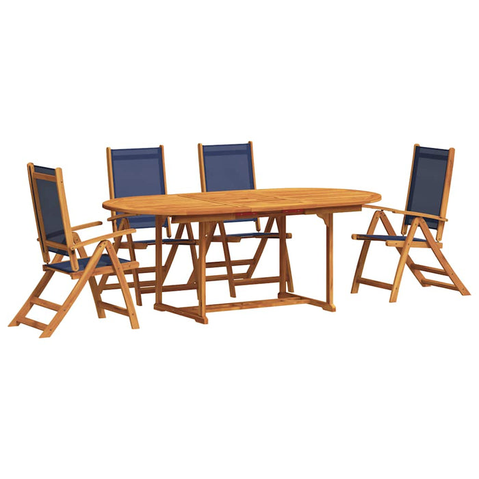 Set mobilier de grădină, 5 piese, lemn masiv acacia/textilenă - WALTI WALTI