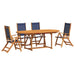 Set mobilier de grădină, 5 piese, lemn masiv acacia/textilenă - WALTI WALTI