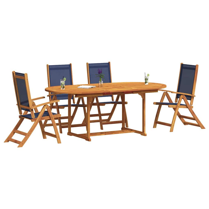 Set mobilier de grădină, 5 piese, lemn masiv acacia/textilenă - WALTI WALTI