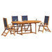 Set mobilier de grădină, 5 piese, lemn masiv acacia/textilenă - WALTI WALTI