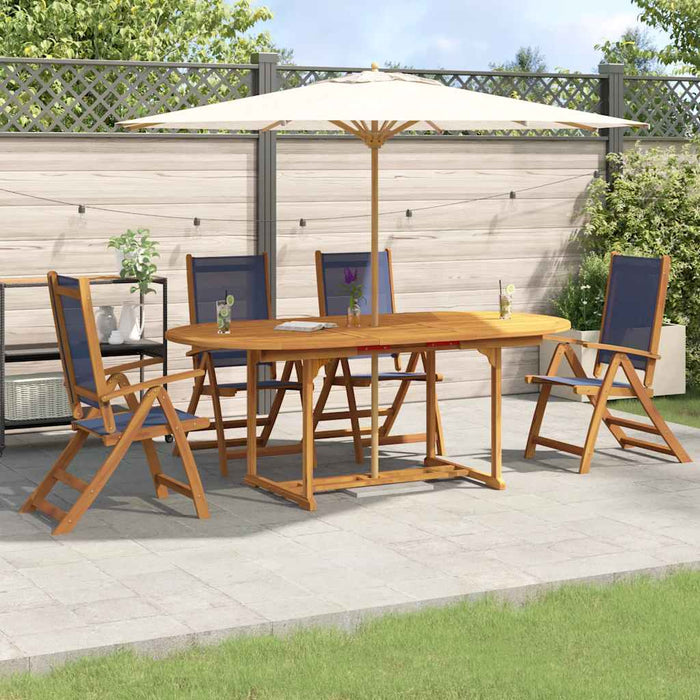 Set mobilier de grădină, 5 piese, lemn masiv acacia/textilenă - WALTI WALTI