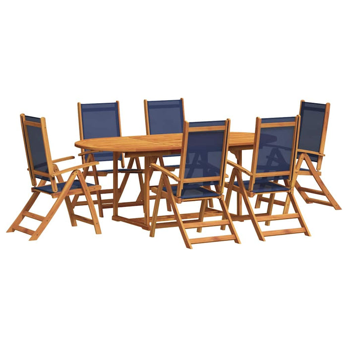 Set mobilier de grădină, 7 piese, lemn masiv acacia/textilenă - WALTI WALTI