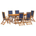 Set mobilier de grădină, 7 piese, lemn masiv acacia/textilenă - WALTI WALTI
