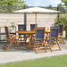 Set mobilier de grădină, 7 piese, lemn masiv acacia/textilenă - WALTI WALTI