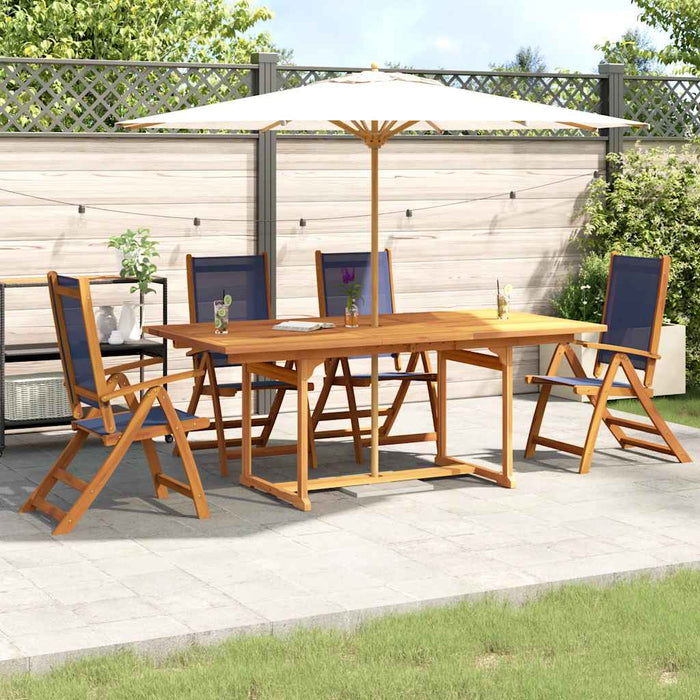 Set mobilier de grădină, 5 piese, lemn masiv acacia/textilenă - WALTI WALTI