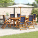 Set mobilier de grădină, 7 piese, lemn masiv acacia/textilenă - WALTI WALTI