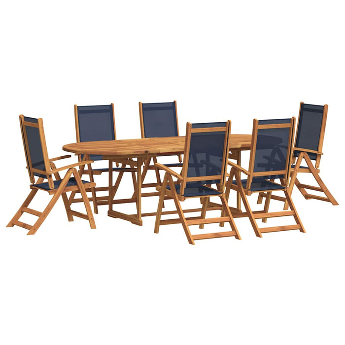 Set mobilier de grădină, 7 piese, lemn masiv acacia/textilenă - WALTI WALTI