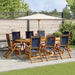 Set mobilier de grădină, 9 piese, lemn masiv acacia/textilenă - WALTI WALTI