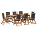 Set mobilier de grădină, 9 piese, lemn masiv acacia/textilenă - WALTI WALTI