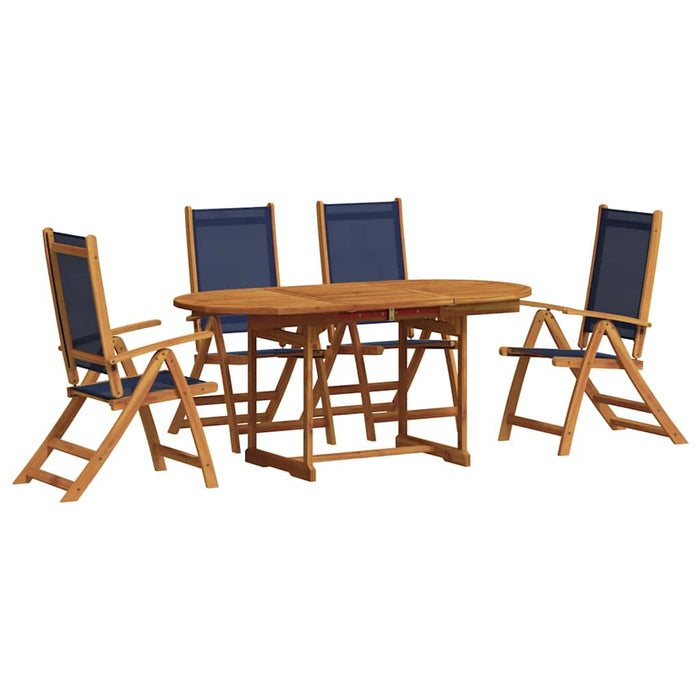 Set mobilier de grădină, 5 piese, lemn masiv acacia/textilenă - WALTI WALTI