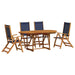 Set mobilier de grădină, 5 piese, lemn masiv acacia/textilenă - WALTI WALTI