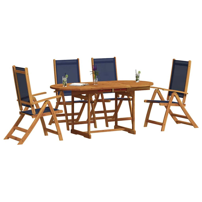 Set mobilier de grădină, 5 piese, lemn masiv acacia/textilenă - WALTI WALTI