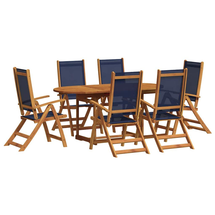 Set mobilier de grădină, 7 piese, lemn masiv acacia/textilenă - WALTI WALTI